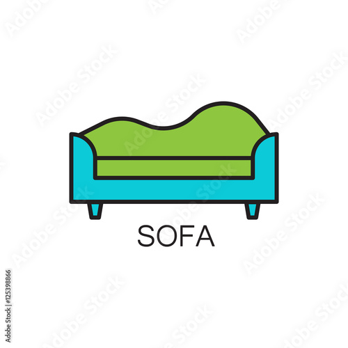 Sofa line icon.