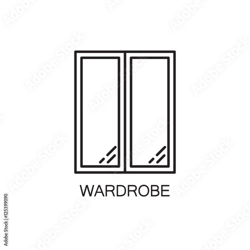Wardrobe line icon.