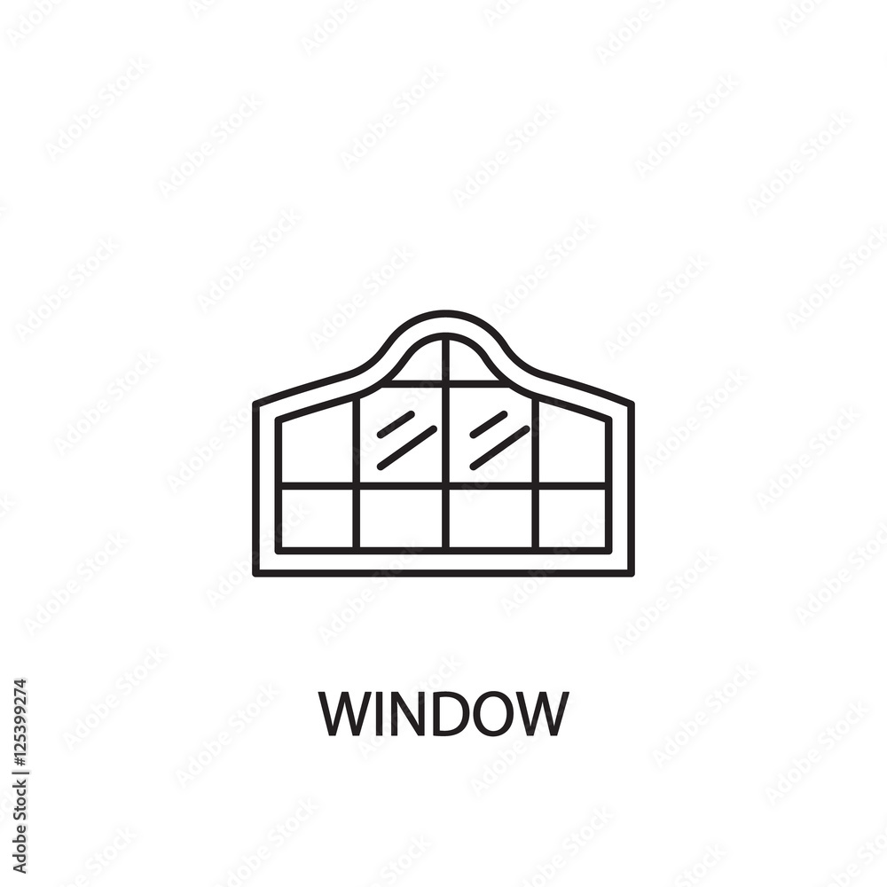 Window line icon. Window line icon.