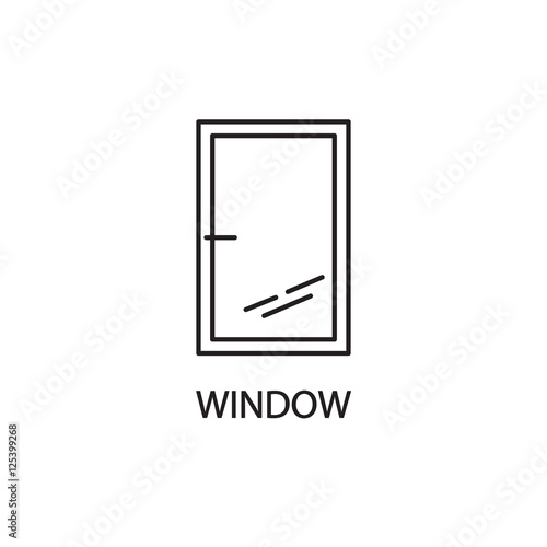 Window line icon.