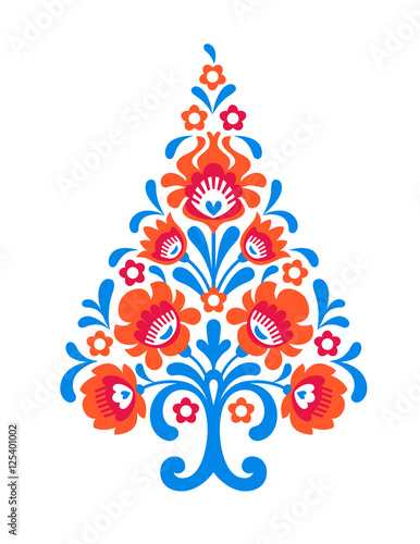 Polish folk christmas tree cutout