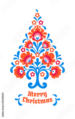 Polish folk christmas tree cutout
