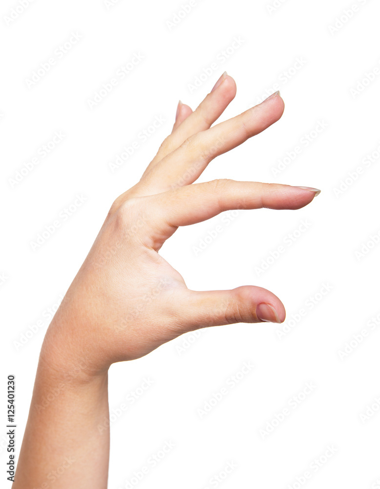 woman hand measuring invisible items. woman hand measuring invisible items.