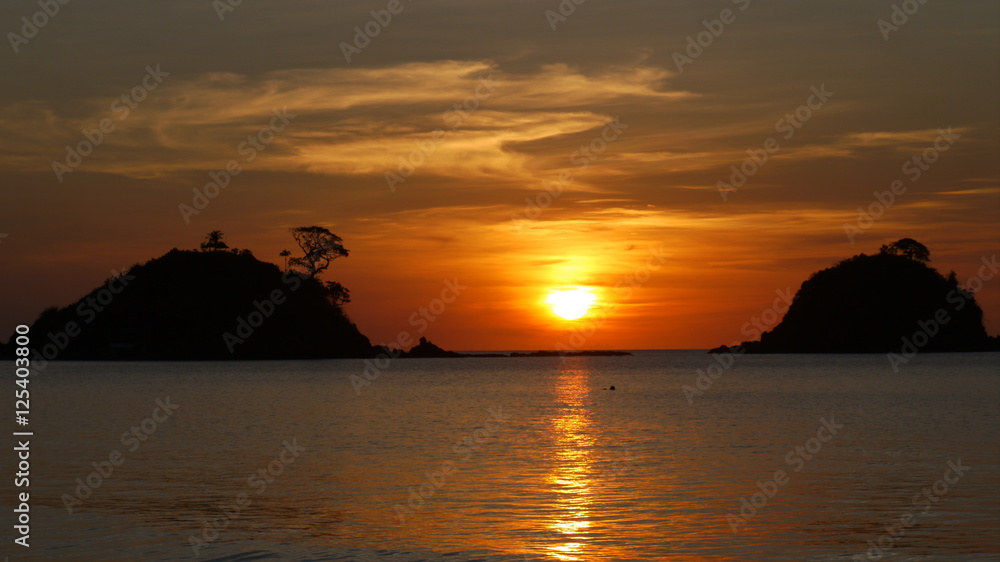 Sunset at Nacpan beach Palawan