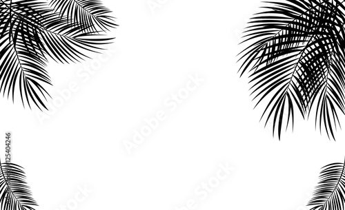 Palm Leaf Vector Background Illustration