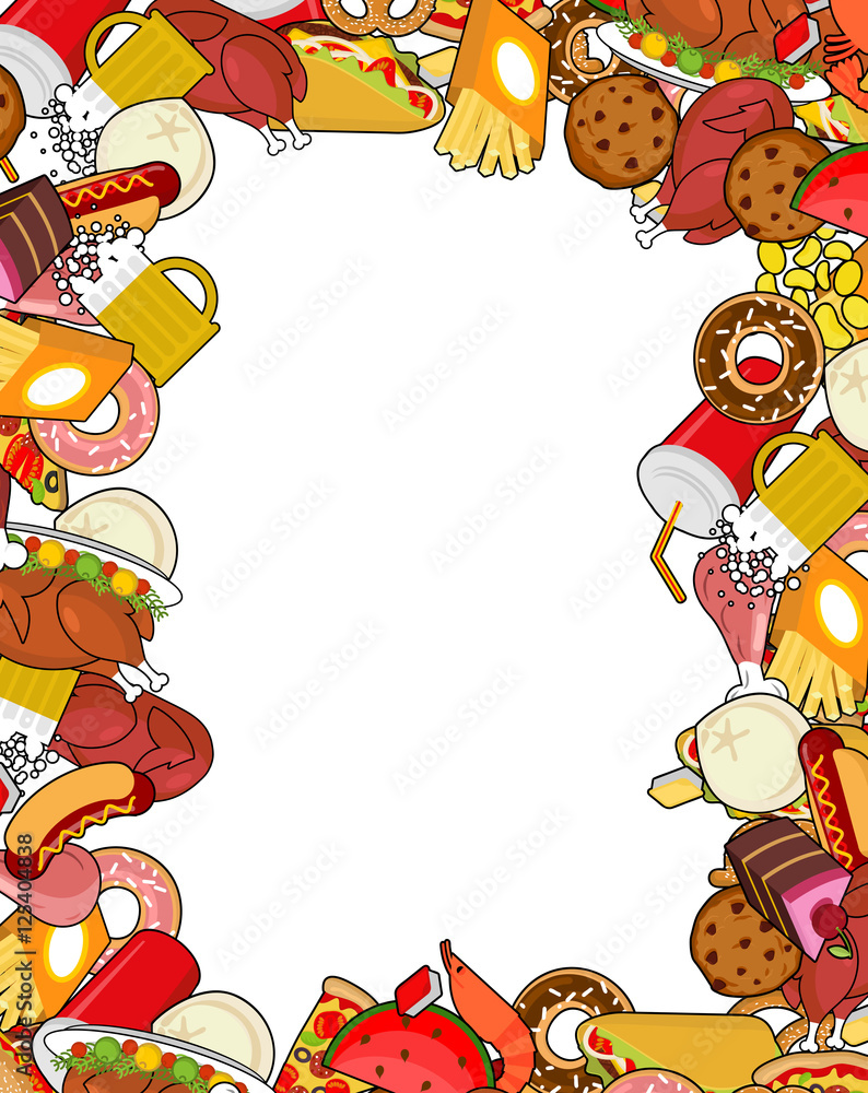 Food gourmet frame. Background of feed. Edible cadre. Pizza and Food gourmet frame. Background of feed. Edible cadre. Pizza and