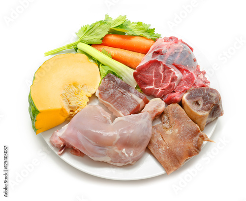 Typical Spanish cuisine. Some ingredients used to prepare spanis photo