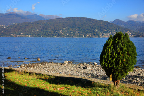 Scenic view of the Isola dei Pescatori, Lago Maggiore, Italy, Europe photo