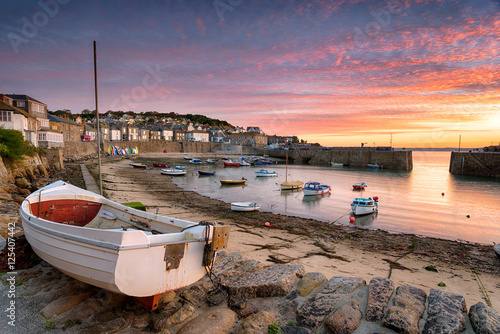 Sunrise over Fishing Boats at Mousehole © Helen Hotson