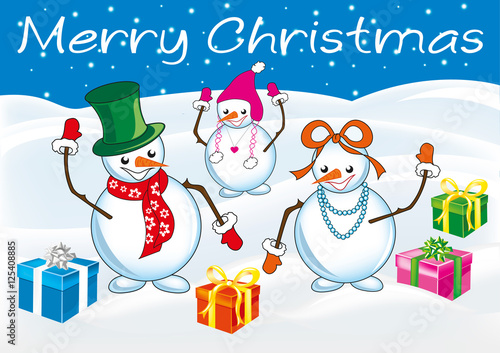 buon natale pupazzi di neve