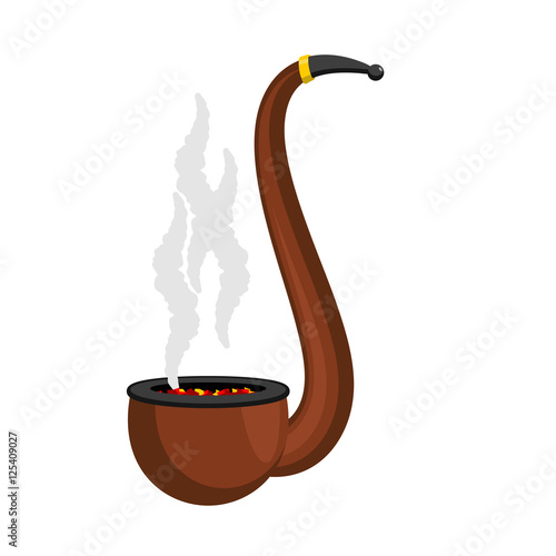 Pipe and smoke. Couples smoke from brier. Symbol for ancient smo