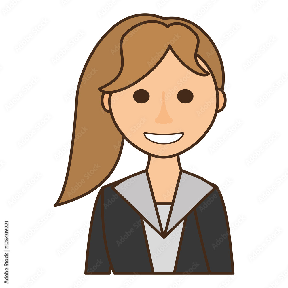 businesswoman avatar elegant isolated icon vector illustration design businesswoman avatar elegant isolated icon vector illustration design