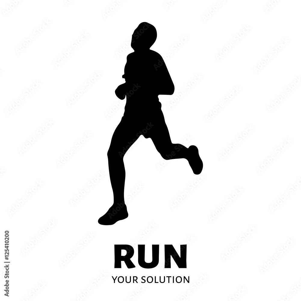 Runner vector logo. Brand's logo in the form of a runner Runner vector logo. Brand's logo in the form of a runner