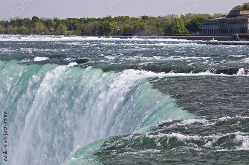 Beautiful background with the amazing Niagara falls Canadian side