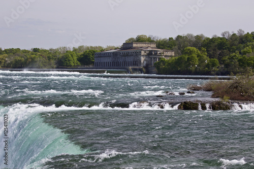 Beautiful isolated image of the amazing Niagara falls Canadian side