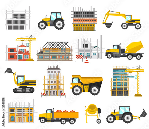 Construction Flat Elements Set