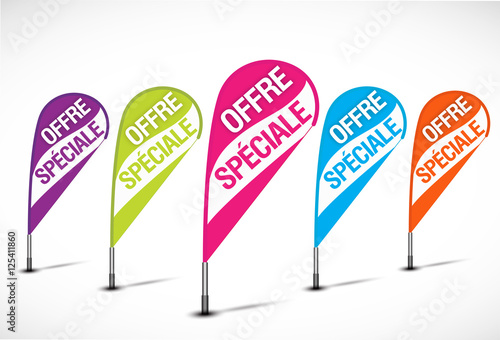 bannières flottantes multicolores : offre spéciale