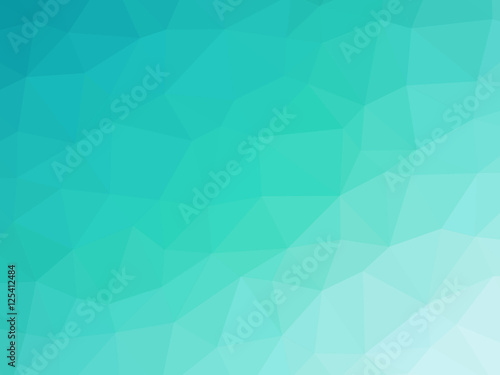 Abstract teal white gradient polygon shaped background