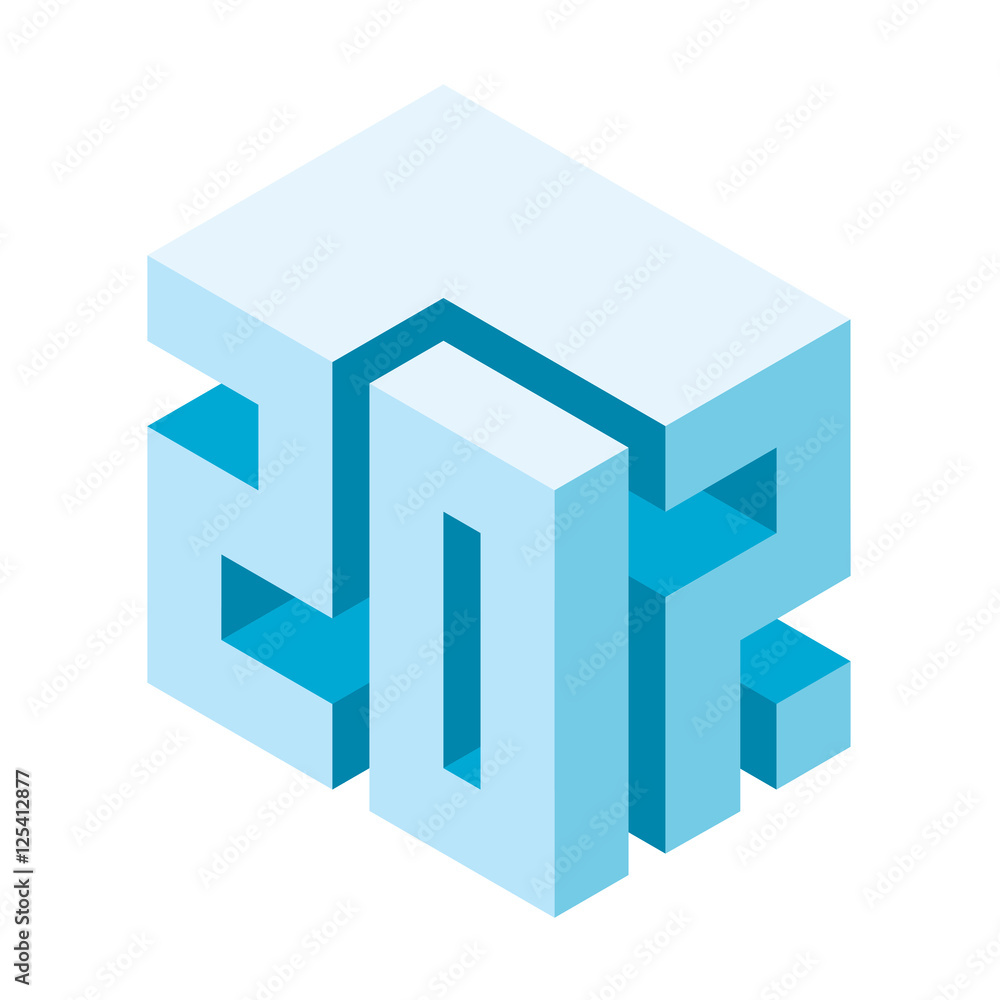 Happy new year 2017. 3d concept. Vector illustration. Isometric Happy new year 2017. 3d concept. Vector illustration. Isometric