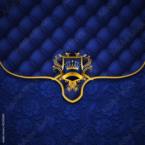 Elegant golden frame banner