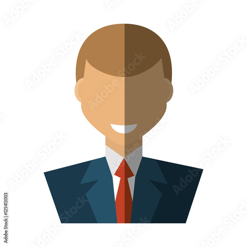 businessman avatar elegant islated icon vector illustration design