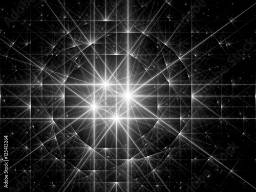 Abstract stars in dark - digitally generated image