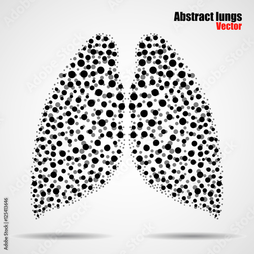 Abstract human lungs of colorful circles. Vector