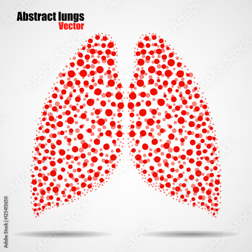 Abstract human lungs of colorful circles. Vector