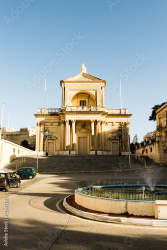 Facade of St Joseph Church in Kalkara Malta