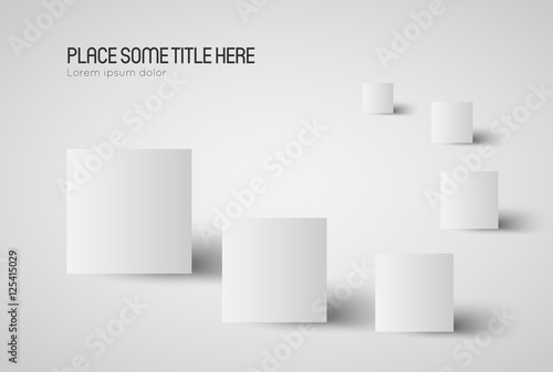 abstract background with square banners and shadows, design template