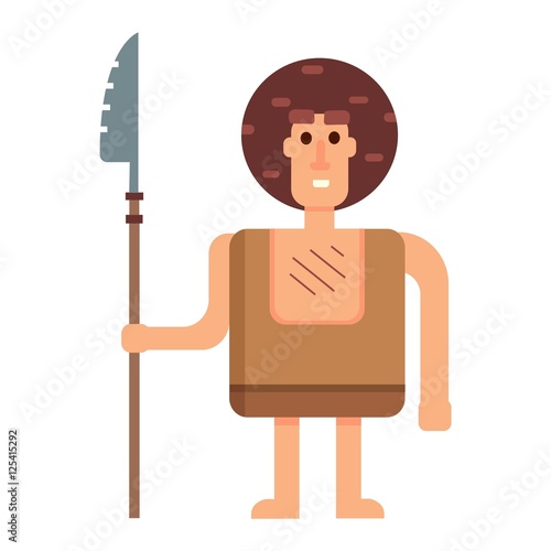 Caveman primitive stone age people