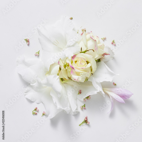 white background from flowers