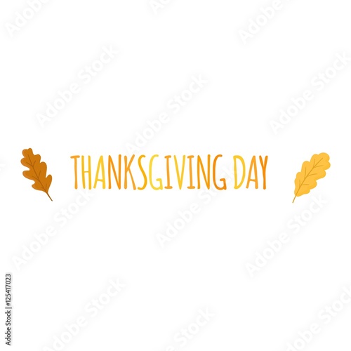 Thanksgiving text vector illustration.