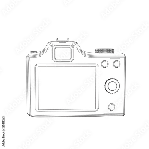 Photo camera. Isolated on w...