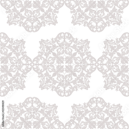 Vintage Baroque ornament pattern. Vector damask decor. Royal Victorian texture for wallpapers, textile, fabric