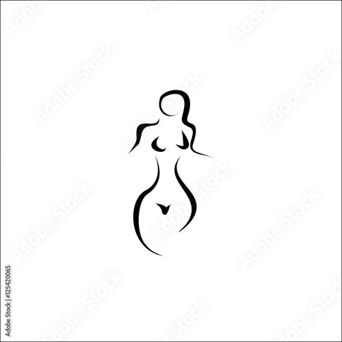 sexy female shape vector icon