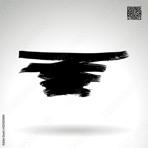 Brushstroke and texture. Vector design. Underline and border.