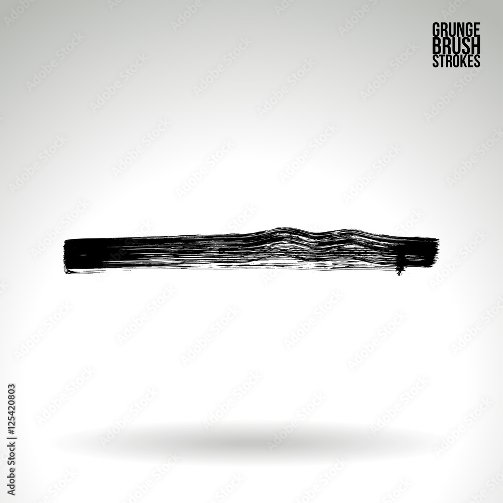 Fototapeta premium Brushstroke and texture. Vector design. Underline and border.