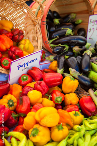 sweet peppers and eggplants  Farmers Market 