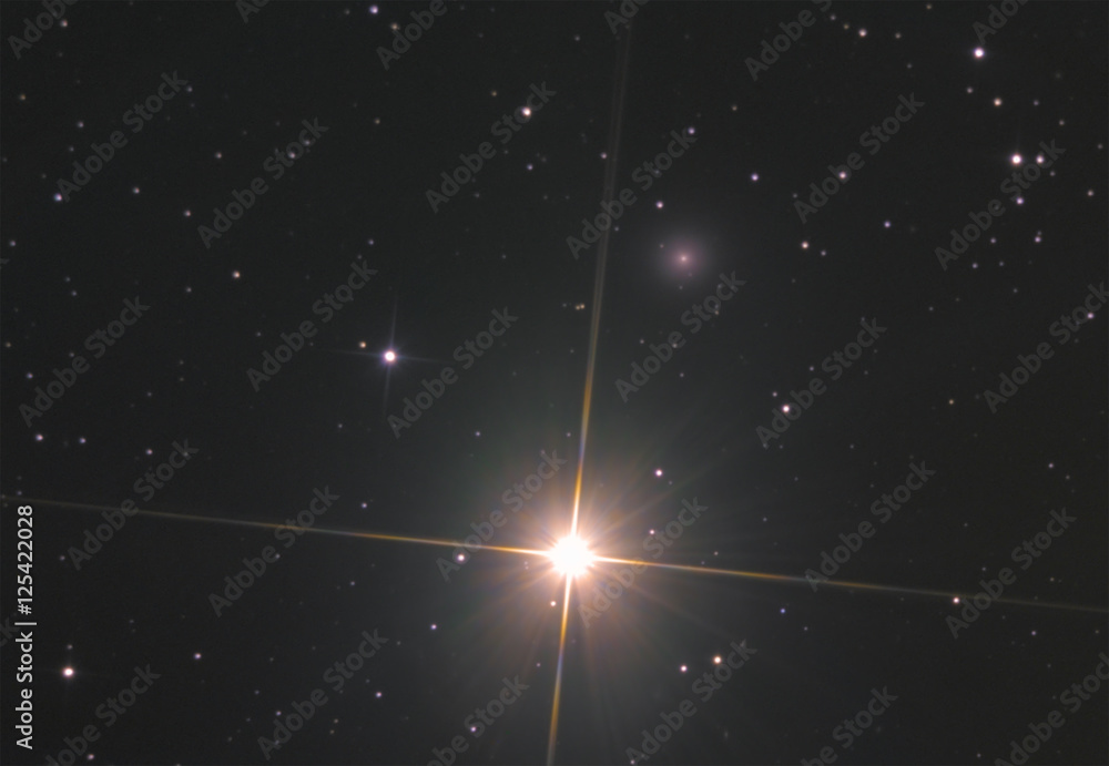 Naklejka premium In this photo you can see Ghost of Mirach Galaxy) or also called NGC 404. Taken by my telescope and cared by me in post production for details and quality.