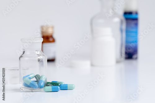 bottled pills in doctor's office no one