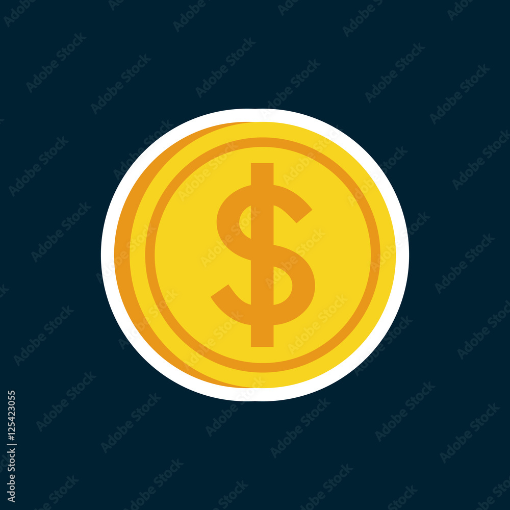 money yellow coin vector illustration graphic design money yellow coin vector illustration graphic design