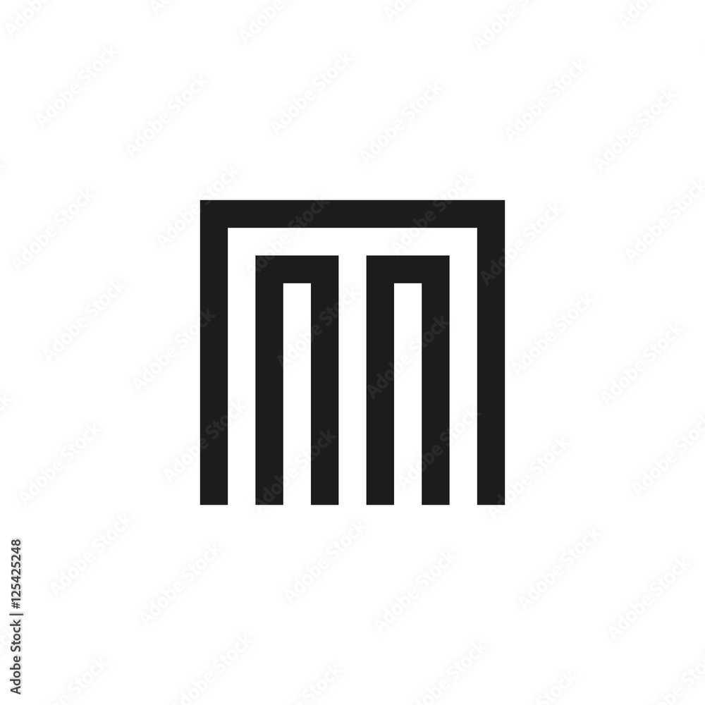Unusual geometric letter M. Architecture vector logo. Isolated monogram. Unusual geometric letter M. Architecture vector logo. Isolated monogram.
