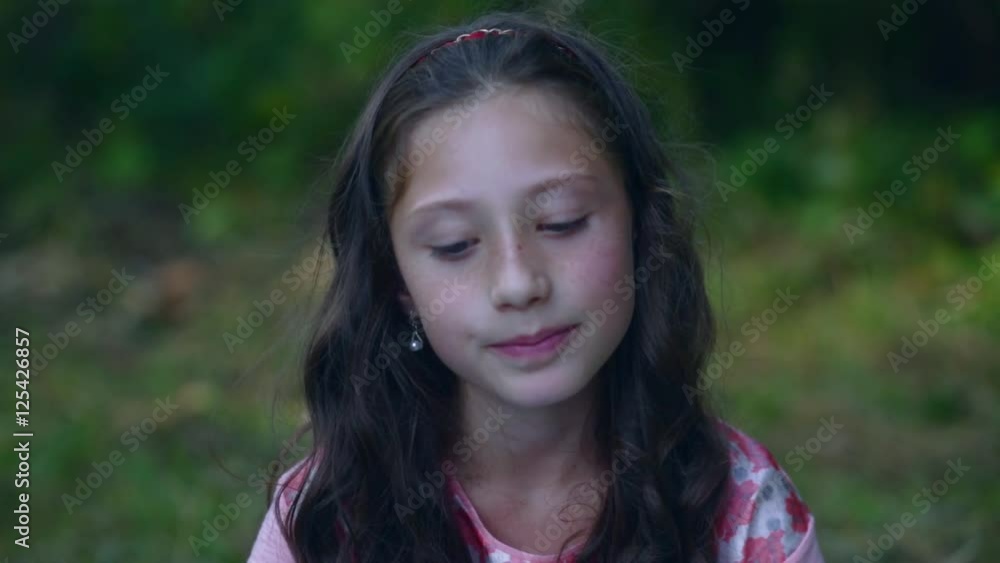 Little girl with a defiant look. Little girl with a defiant look.
