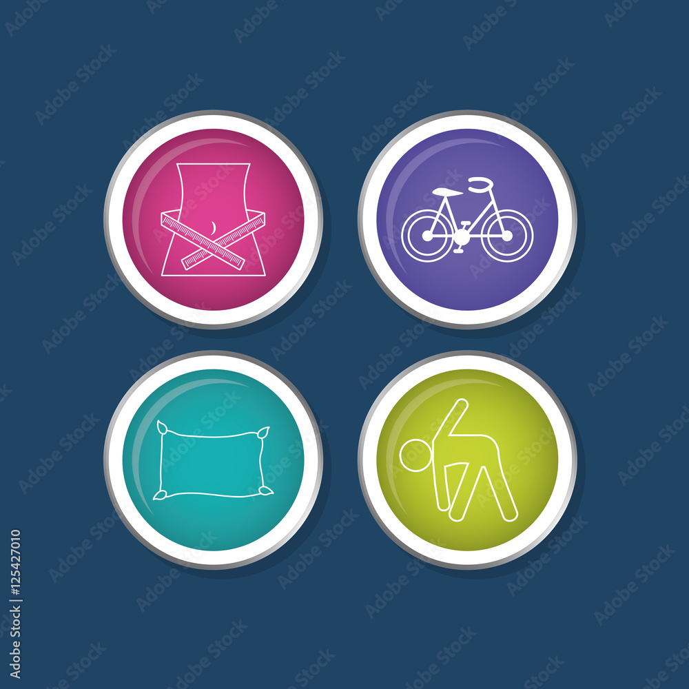Fitness healthy lifestyle icon vector illustration graphic Fitness healthy lifestyle icon vector illustration graphic