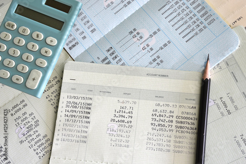 Saving Account Book from Bank for Business and Finance and Loan