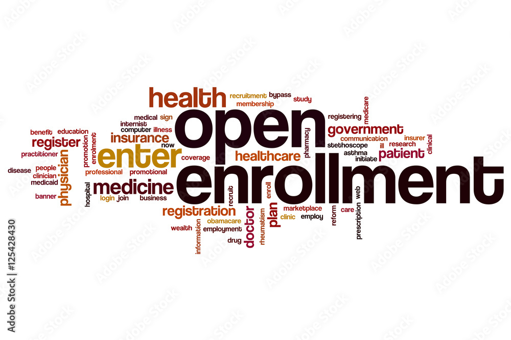 Open enrollment word cloud