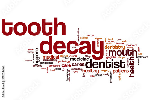 Tooth decay word cloud