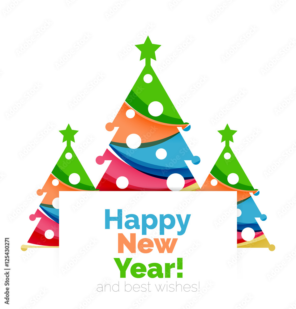 Happy New Year and Chrismas holiday greeting card elements Happy New Year and Chrismas holiday greeting card elements