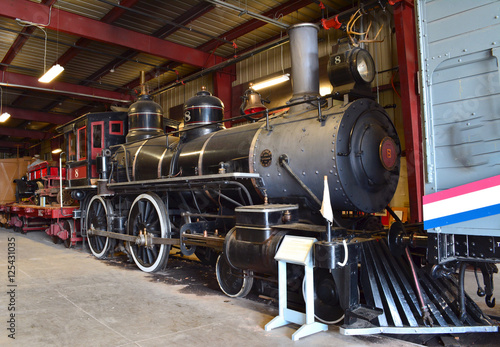 Old Locomotive/Old black locomotive train car